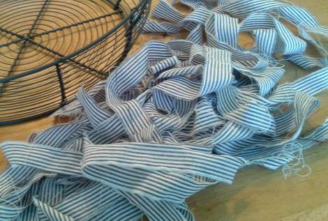 Fabric Woven Metal Basket | CampClem