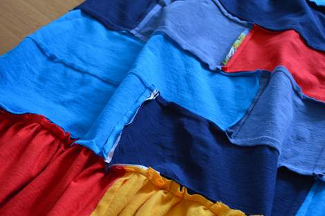 VBS shirt refashion t-shirt quilt patchwork maxi dress 09